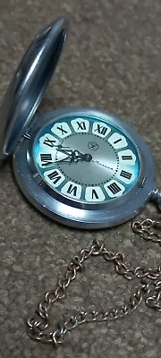 Rare Soviet Vintage Pocket Watch Molnija 3602 1980s 18 Jewels USSR Mechanical • $35