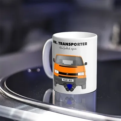 Large Mug - MR TRANSPORTER T4 Campervan Shortnose Various Colours Customise G... • £11.99