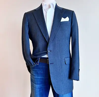 $99 • Buy BERT PULIZER Vintage Mens Blazer Sport Coat Two Button Casual Jacket 46L Wool