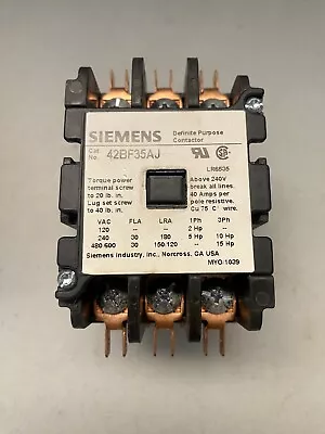 Siemens/furnas Definite Purpose Contactor 42bf35aj- New • $45