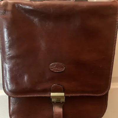 Elmani Leather Crossbody Vintage Brown With Combination Lock • $82