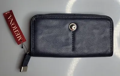 NWT TARGET Merona Navy Blue Woman's Zippered Wallet 8  X 4  • $12.95