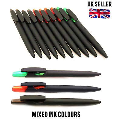 Status Ballpoint Biro Pens Pen Black Red Green Ink School Office Writing Work • £3.49