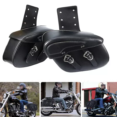 Mototcycle Side Saddle Bags For Harley Sportster Chopper Bobber Tool Luggage Bag • $129.99