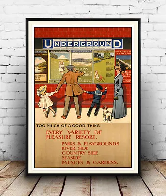 London Underground Travel Advertisement  Poster Reproduction. • £5.09