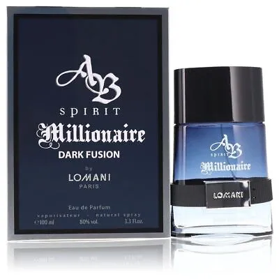 Spirit Millionaire Dark Fusion Cologne By Lomani EDP Spray 3.3oz/100ml For Men • $24.69