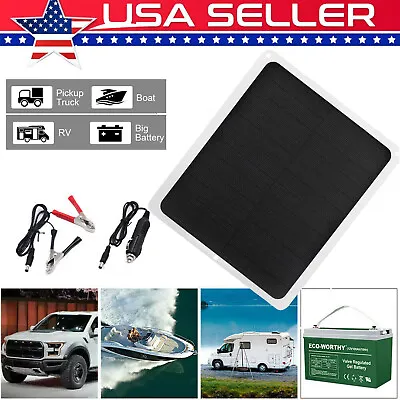 22W Solar Panel Kit 12V Trickle Charge Battery Charger Maintainer Marine RV Car • $14.33