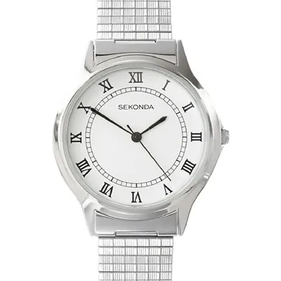 Sekonda Mens Watch Silver Colour Expanding Bracelet 3022B RRP £54.99 • £29.99