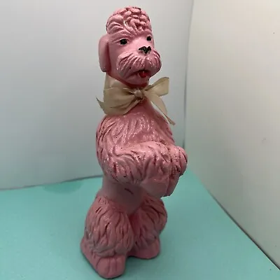 Vintage Chalk Ware 7” Pink Poodle  • $18.99