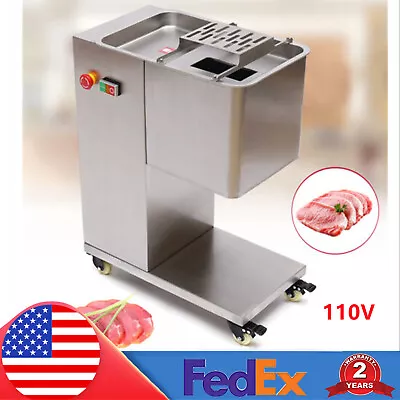 110v Commercial Meat Cutter Meat Slicer Machine W/3mm Cutting Blade 500kg/h  • $532.95