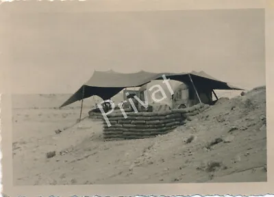 Photo WW II Wehrmacht Afrikacorps District Desert Tent Troop For Bayerlein K1.64 • £51.15