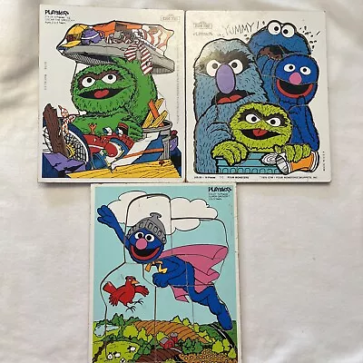 Vintage Sesame Street/Muppets/Playskool Oscar The Grouch 4 Monsters Super Grover • $10