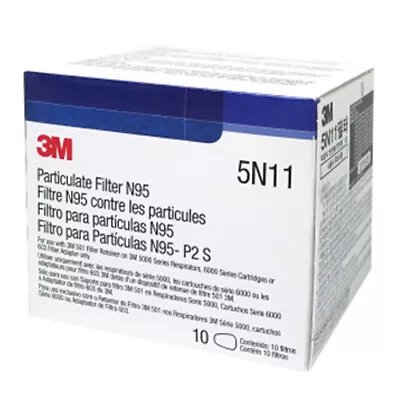 $28.12 • Buy 10 Pcs 3M Particulate Filter 5N11 For 3M 7000 7500 7501 7502 7800 FF-400 Series