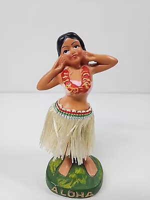 Vintage Chalkware Nodder Bobble Hula Girl Original 1950's 1960's • $60