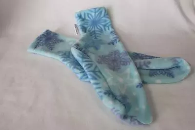New Fleece Socks Light Blue Snowflakes Men's Choose Size • $9.99