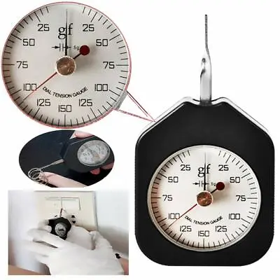 Dial Tension Meter Double Pointer Gram Force Gauge Tensionmeter With 30-150-30g • $31.50