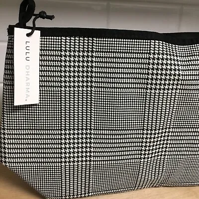 Lulu Dharma Tote Bag Fabric Insert Organizer Frasier Houndstooth Woven Cotton • $23.95