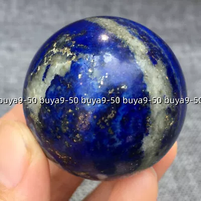 Natural Blue Lapis Lazuli Sphere Rock Healing Ball Huge Size 40/50/60/70mm • $17.99