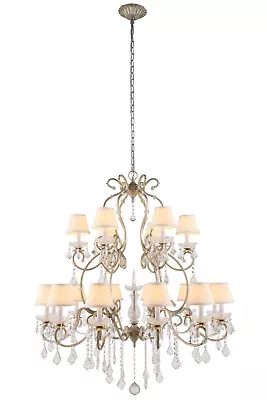 1471G39SL 18 Light Chandelier Diana Vintage Silver Leaf • $1029