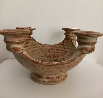 £10.50 • Buy Unusual Studio Pottery 4 Candle Holder