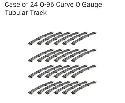 Menards O96 O-96 Curve Tubular Track - 24 Sections O Gauge 3 Rail Mth Lionel • $111.55