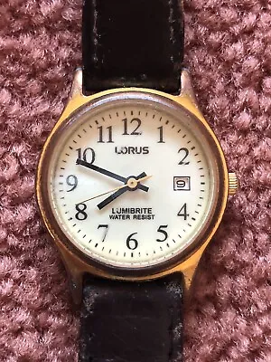 LORUS VX82-X113 LADIES LUMIBRITE WATER RESISTANT WATCH MADE IN JAPAN Boxed • £12