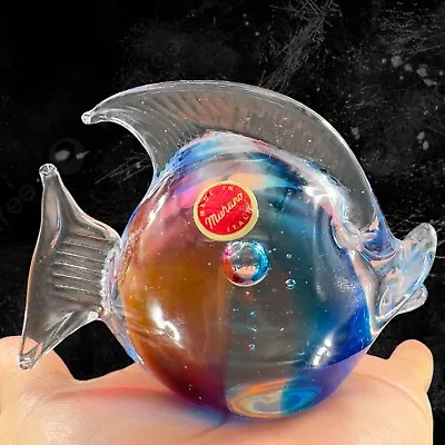 Venetian Murano Art Glass Fish Hand Blown Glass Hand Crafted Multicolor Italy • $65