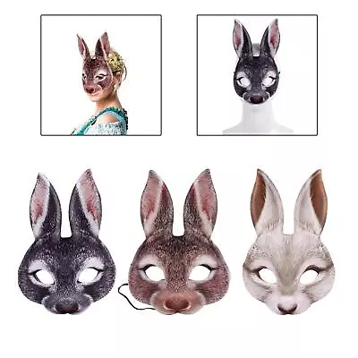 Halloween Easter Rabbit Mask Cosplay Adults Novelty Costume Accessory Bunny Mask • £6.44