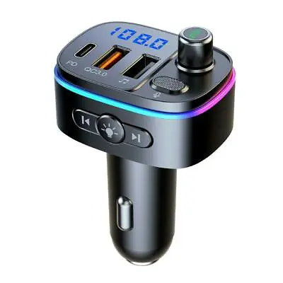 DUAL Fast Car Charger + Bluetooth FM Transmitter Backlit Handsfree + MP3 Player • $22.95