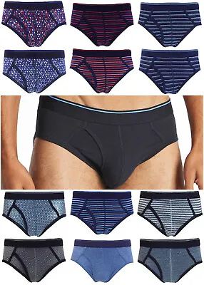 £6.99 • Buy Ex M&S Cotton Rich Cool & Fresh Briefs Choice Of 14 Colours 2 Pack Szs S To XXL 