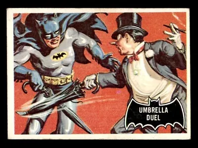 1966 Topps Batman Black Bat #23 Umbrella Duel VG/EX *f1 • $8
