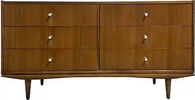 1950s Mid Century Modern Walnut Dresser By Morganton Furniture Company • $1800