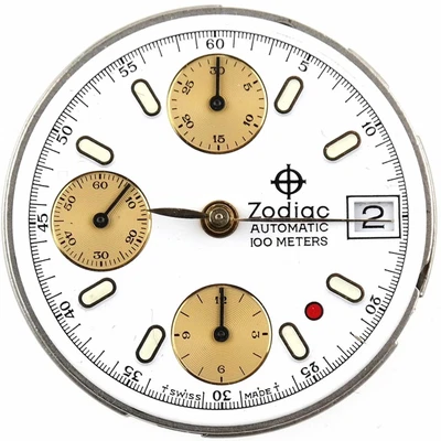 $472.50 • Buy ZODIAC - Red Dot - Automatic Chronograph Watch Movement - Valjoux 7750