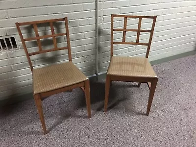 Pair Antique Vtg Mid Century Modern Chairs Mcm From Historic Saint Paul House  • $245