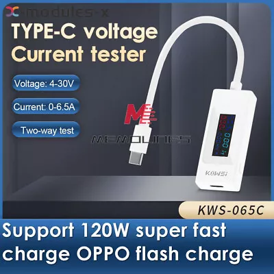 Mini LCD USB TypeC Voltage Current Detector Mobile Power Charger Tester Meter US • $8.81