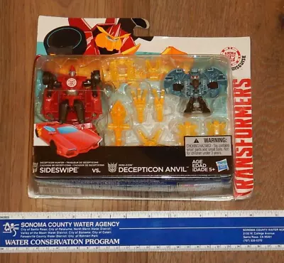 2015 Hasbro Transformers Sideswipe Vs. Decepticon Anvil - Moc Nos • $19.99