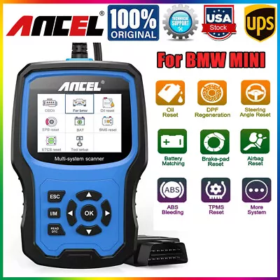 ANCEL BM700 For BMW OBD2 Scanner Battery Registration SRS Oil Reset Diagnostic • $92