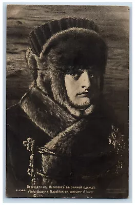 Russia Postcard Vereshchagin Napoleon In Winter Clothes C1910 RPPC Photo • £25.04