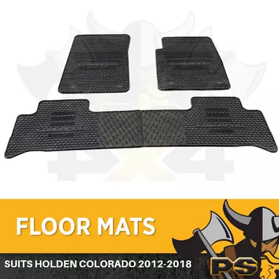 Holden Colorado RG 2012-2018 Dual Cab Rubber Floor Mats Front & Rear New • $82