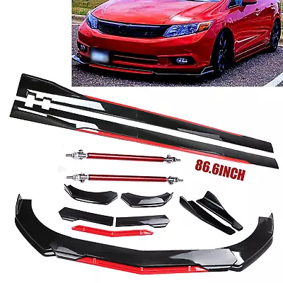 For Honda Civic Front Bumper Lip Splitter Spoiler 86.6Side Skirt Body Kit P • $99.99