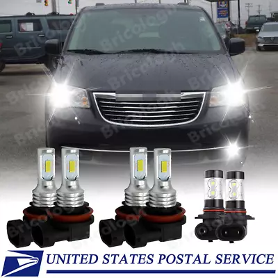 For Chrysler Town & Country 2008 2009 6x Combo LED Headlight Fog Light Bulbs Kit • $25.59