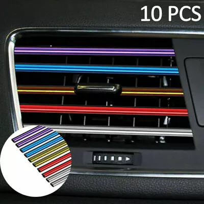 £3.58 • Buy 10Pcs Car Air Conditioner Outlet Vent Grille Decor U Shape Molding Trim Strip