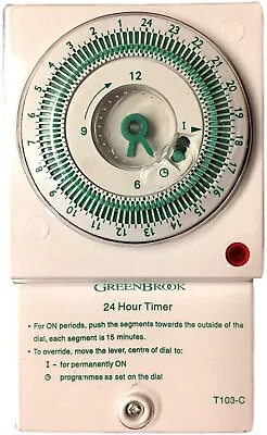 Greenbrook T103-C 24 Hour Electronic Immersion Heater Digital Timer Energy Saver • £37.39
