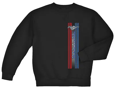 Ford Mustang Sweatshirt Men's Black Ford Mustang Stripe Racing Design Clothing • $19.99