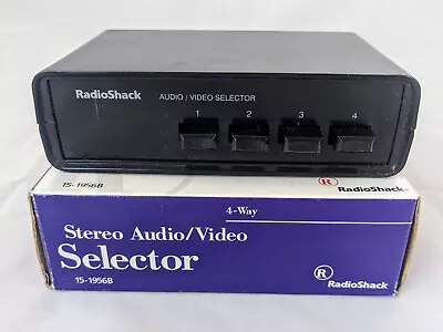 Radio Shack A/V Audio Video 4-Way 4 Input RCA Selector Switch Model 15-1956b • $13.95