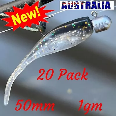 20 Soft Plastic Fishing Lures 70mm Jerk Bait FLATHEAD Bream Bass Cod Lure • $6.99