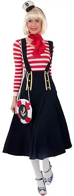 Ladies Sailor Midi Skirt 8-10 Womans • £27.99