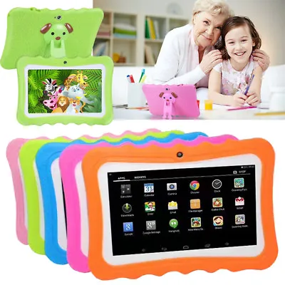 7'' Kids Tablet 8GB HD Android 6.0 Dual Camera WiFi Quad Core Child Education PC • $66.73