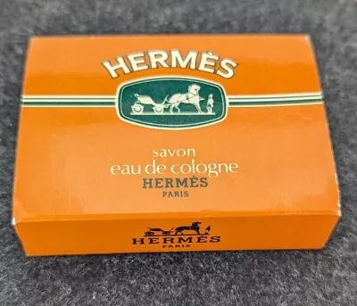 Hermes Savon Eau De Cologne Soap Vintage Advertising Logo Soap Box .8 Oz • $6