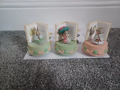 Beatrix Potter Collectible Vintage Smaller Musical Figurines X 3  • £2.99